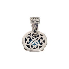 Designer Sterling Silver 14K Blue Topaz Pendant/Enhancer #16535