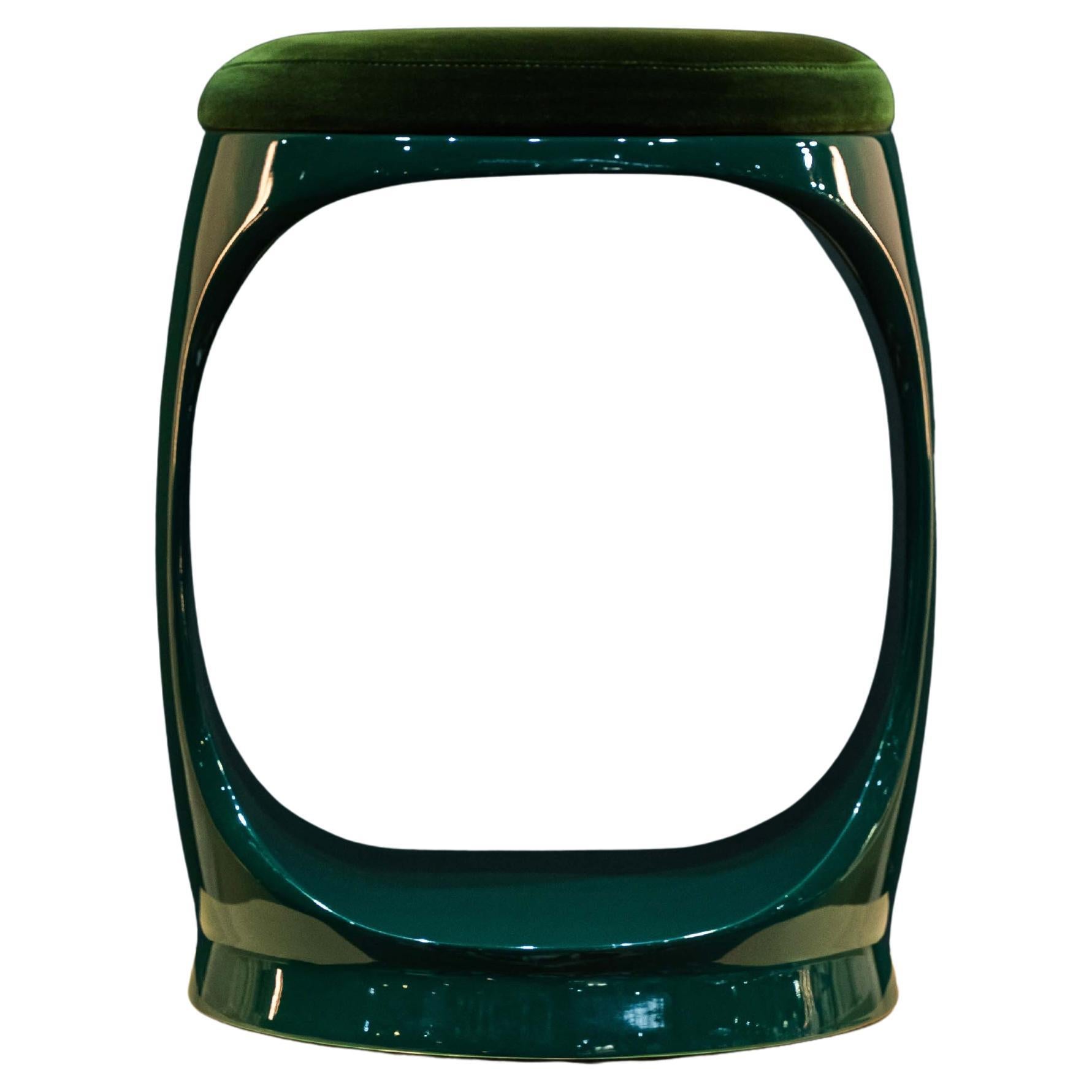 Forest Green Designer Stool made in Italy Signet Ring
