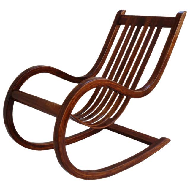 Superb Henry Link Rocker Vintage Wicker with Scalamandre Cushion at 1stDibs