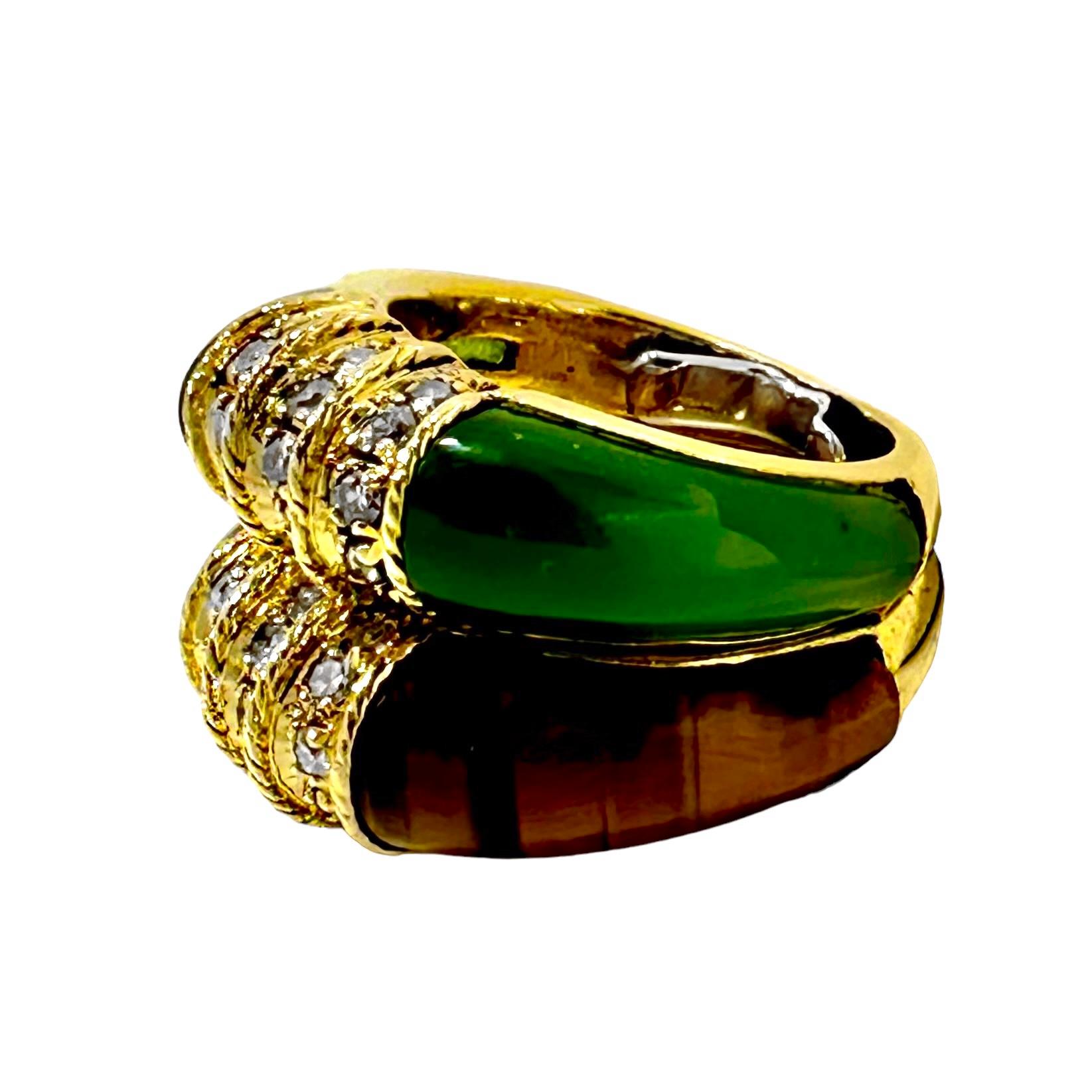 Paar Stapelringe aus Gelbgold, Diamanten und Hartstein im Designer-Stil im Zustand „Gut“ in Palm Beach, FL