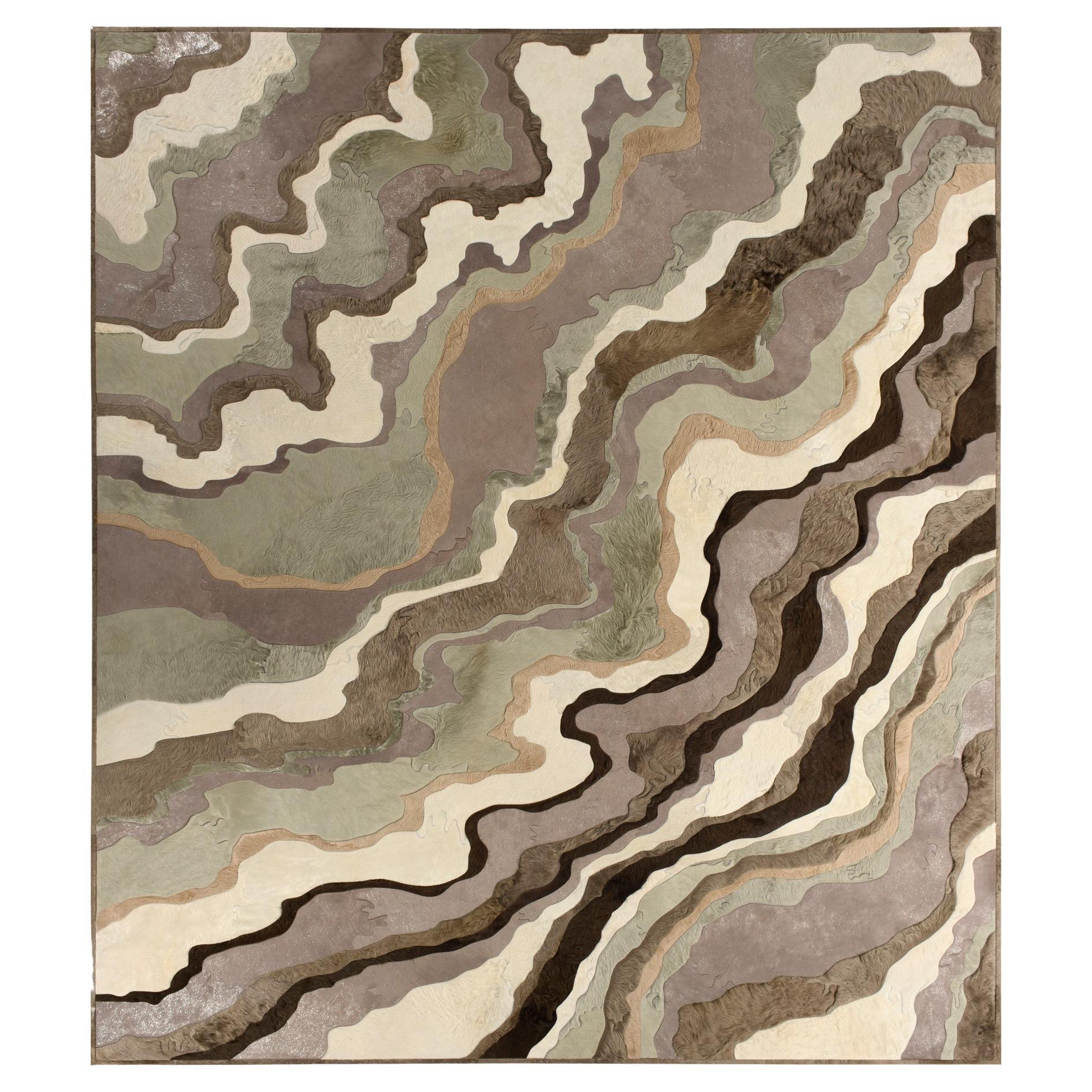 Designer "Submerge" Hide Rug by Marc Thee (12ft x 14ft)