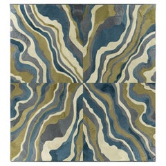 Alfombra de piel de diseño "Submerge" de Marc Thee (13 pies x 14 pies)
