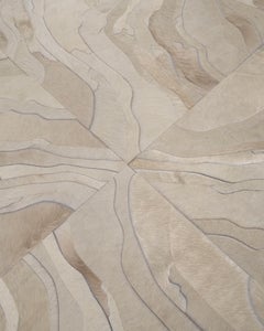 Designer "Submerge" Hide Rug by Marc Thee (8ft Diameter)