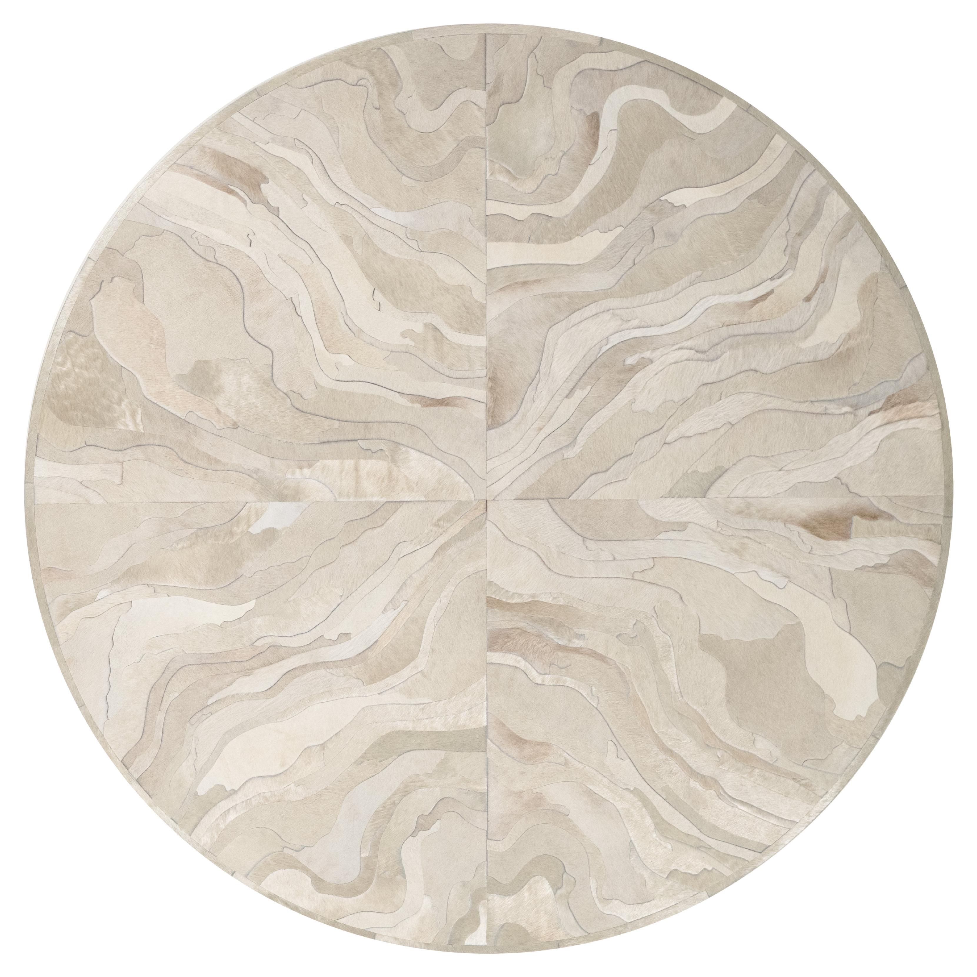 Tapis de peau design "Submerge" de Marc Thee (8ft Diameter) en vente