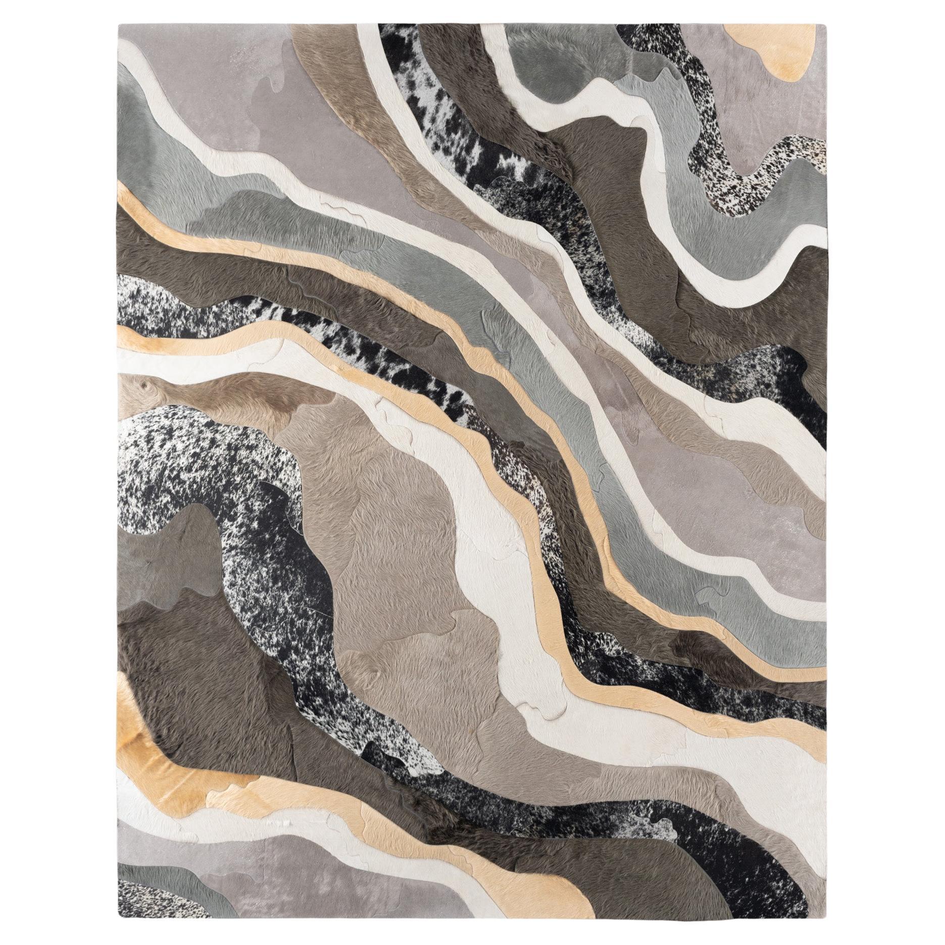Designer "Submerge" Hide Rug by Marc Thee (8ft x 10ft)