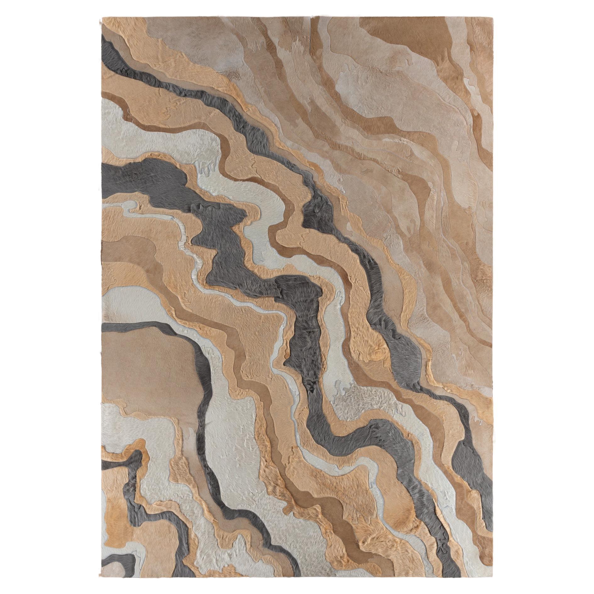 Designer "Submerge" Hide Rug by Marc Thee (9ft 6in x 13ft 6in)
