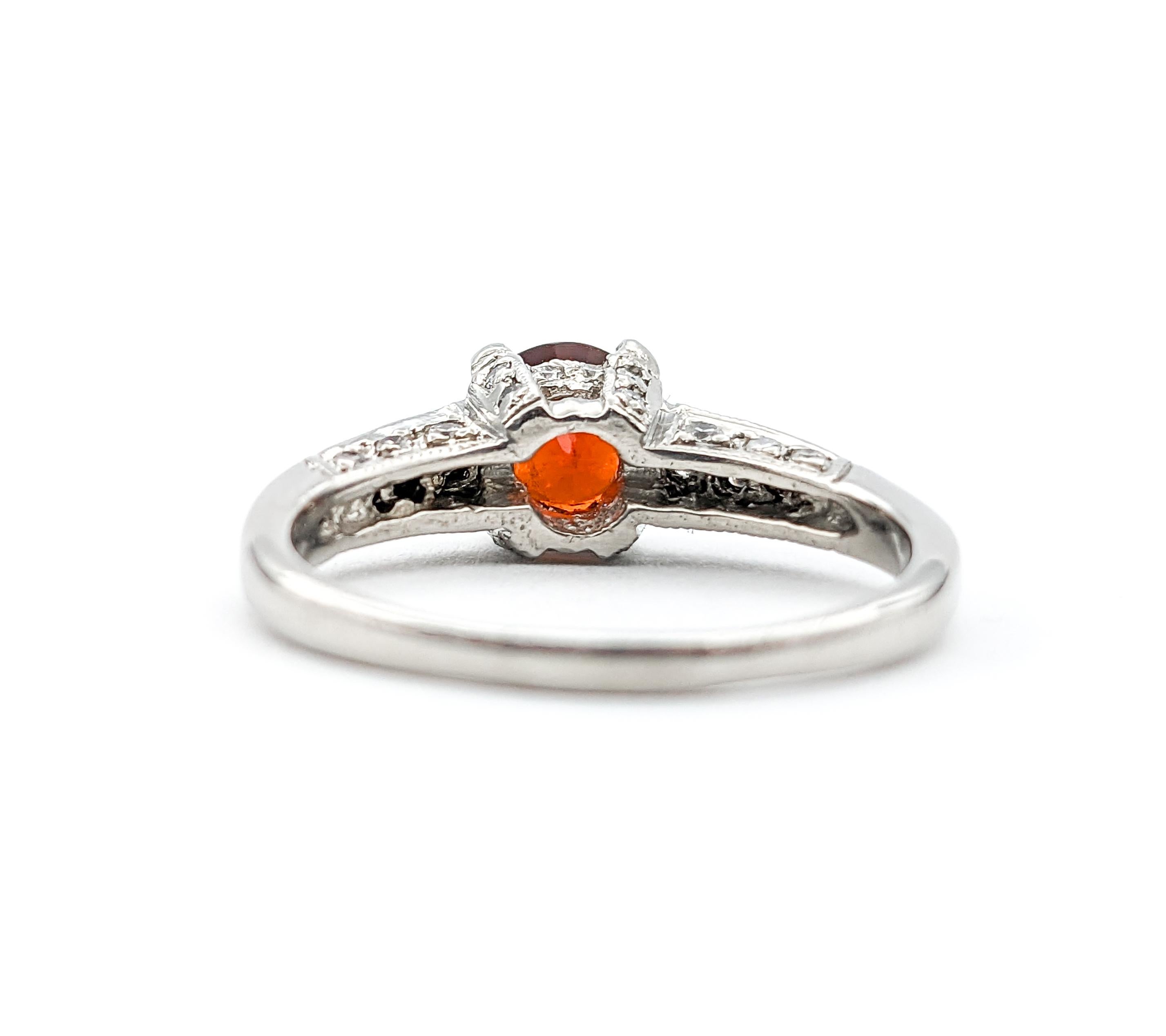 Designer Tacori 1.16ct Garnet & Diamond Ring In Platinum For Sale 3