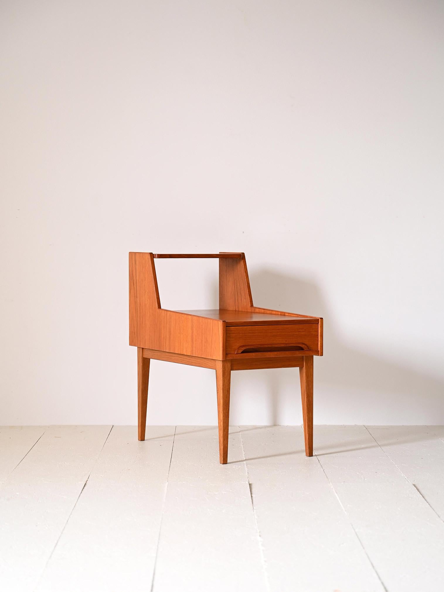 Scandinavian Modern Designer teak nightstand For Sale