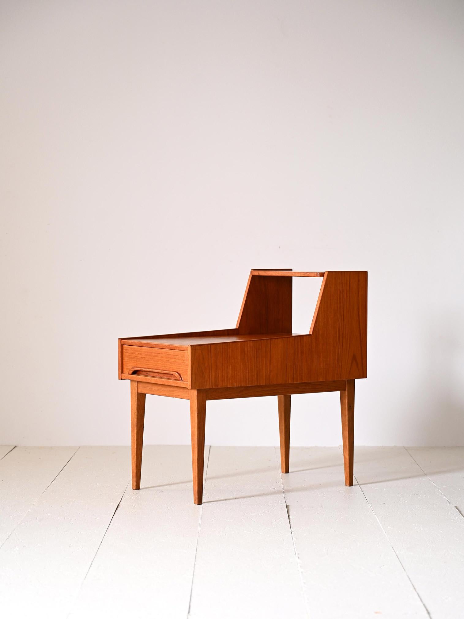 Mid-20th Century Designer teak nightstand For Sale