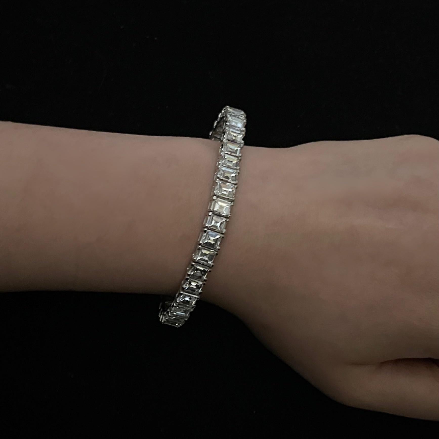 Designer-Tennisarmband mit 39 Diamanten, DIF-Qualität, 36 Karat im Angebot 3