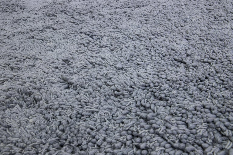 Designer Texture Modern Gray Wool Rug For Sale at 1stDibs