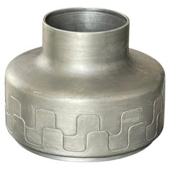 Designer Vase in Pewter by Belotti Peltro Made in Italy 1970's