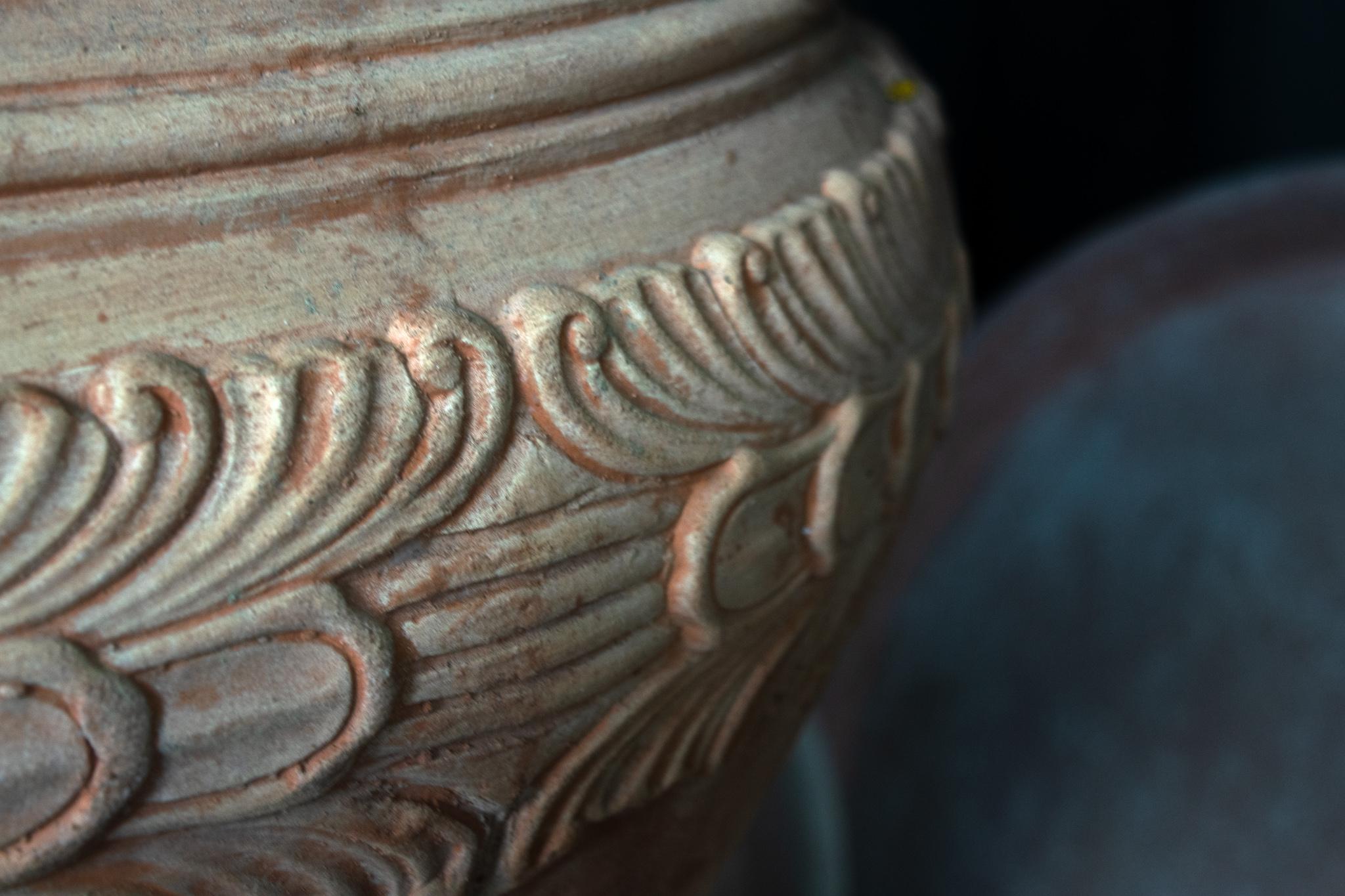 This Italian vase is handcrafted with Impruneta terracotta using rudimentary tools and ancient techniques. Each pot requires an expert skillset to create and can take several weeks to complete.
Due to the dense nature of impruneta terracotta, this