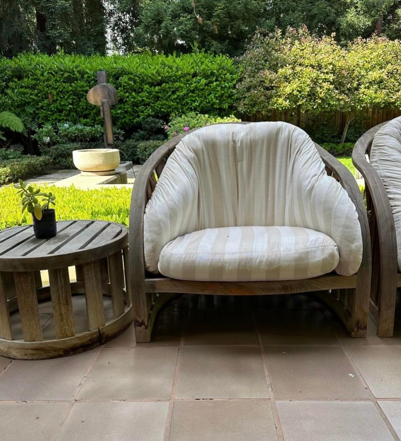 Teak Designer Vintage Kipp Stewart Design for Summit Furniture Chairs With Cushions For Sale