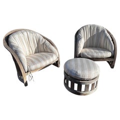 Chaises vintage Kipp Stewart Design pour Summit Furniture avec coussins