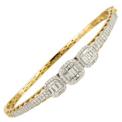 Designer White Pink Gold 18K Bracelet Diamond for Her