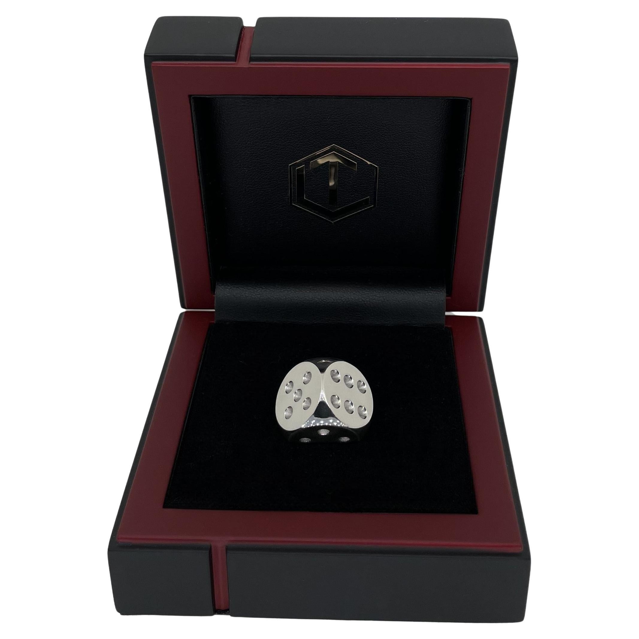 Designer Würfel Aus 925 Sterling Silber, Massiv, 36 G, Punziert, Poliert im Angebot