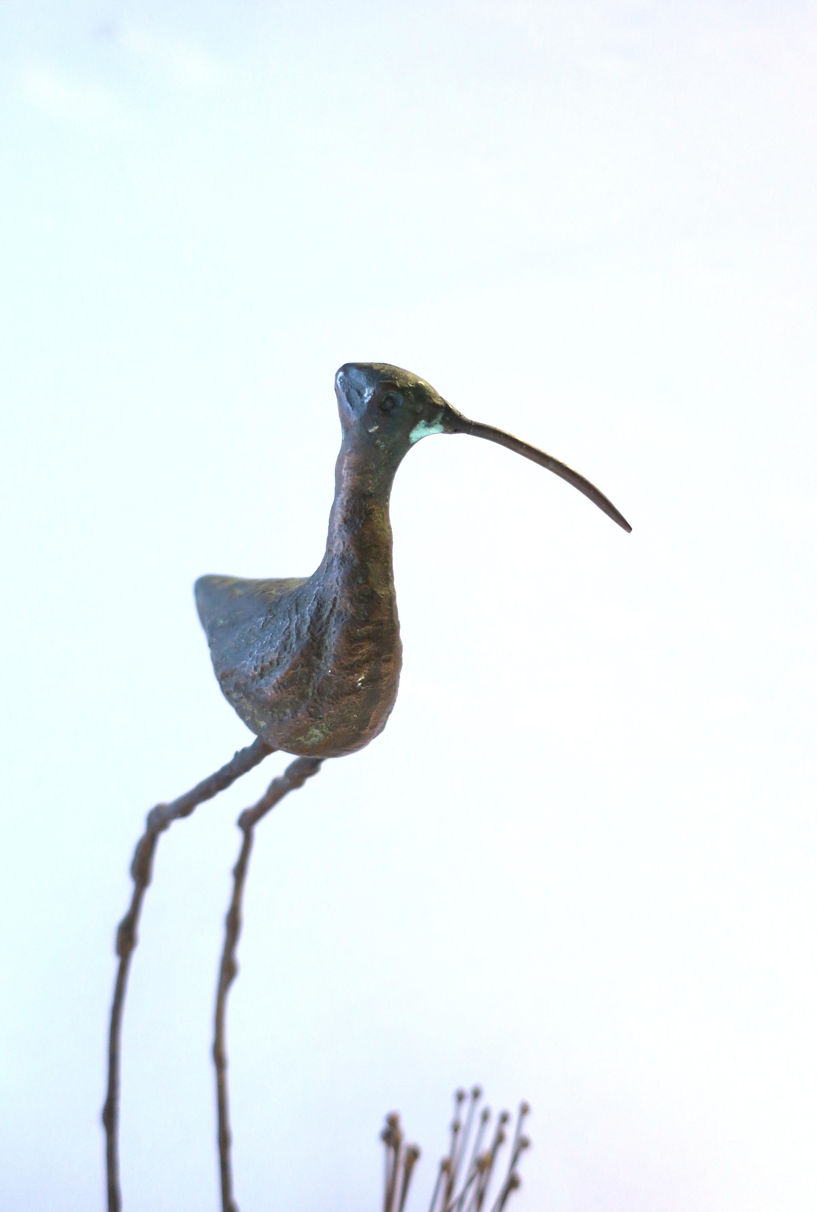 Designers Curtis Jere Onyx Marble and Bronze Birds Beach Sculpture, 1969 5