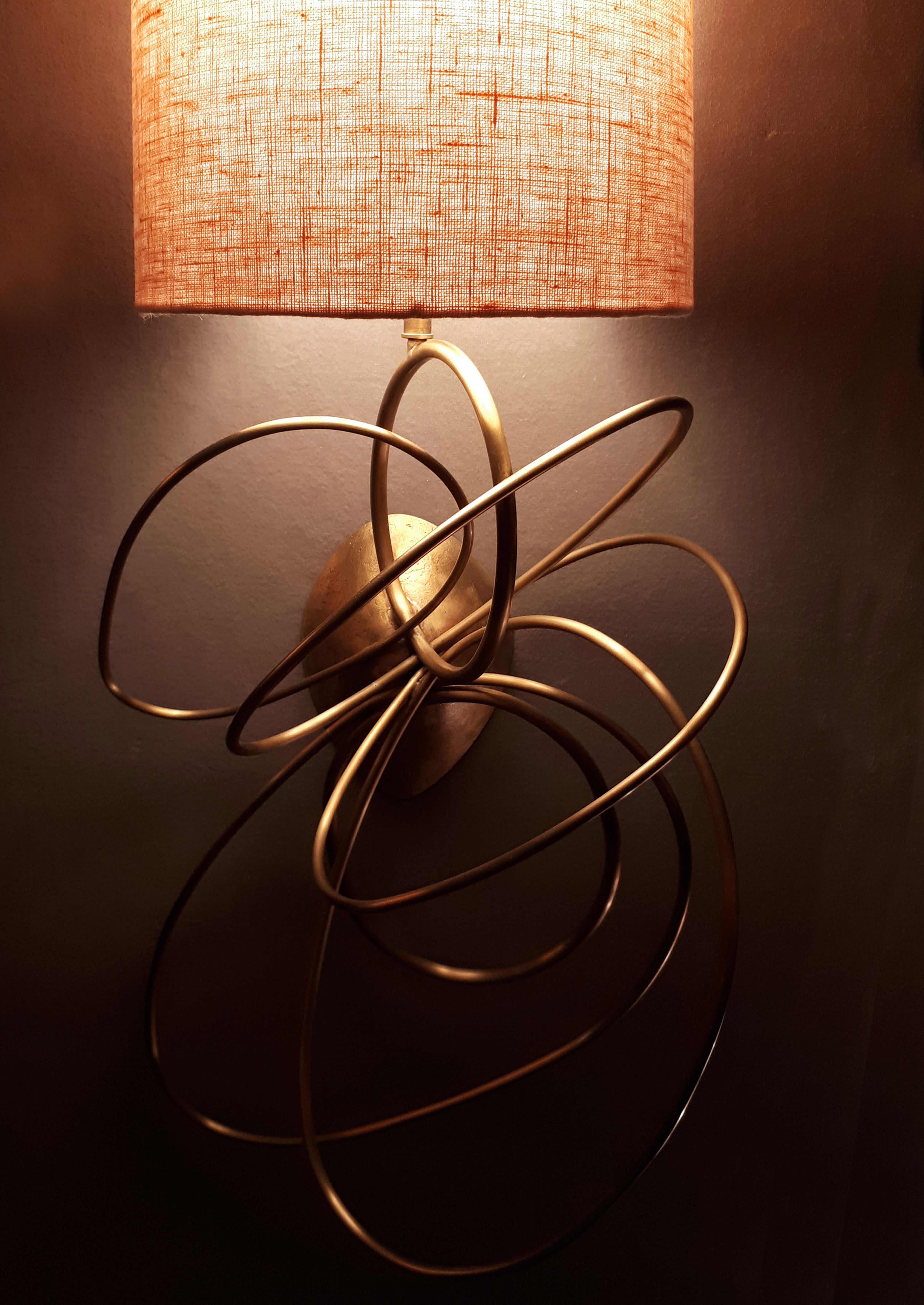Designer's Elliptic Sconce in Patinated Brass, France, 2019 In New Condition In Paris, FR