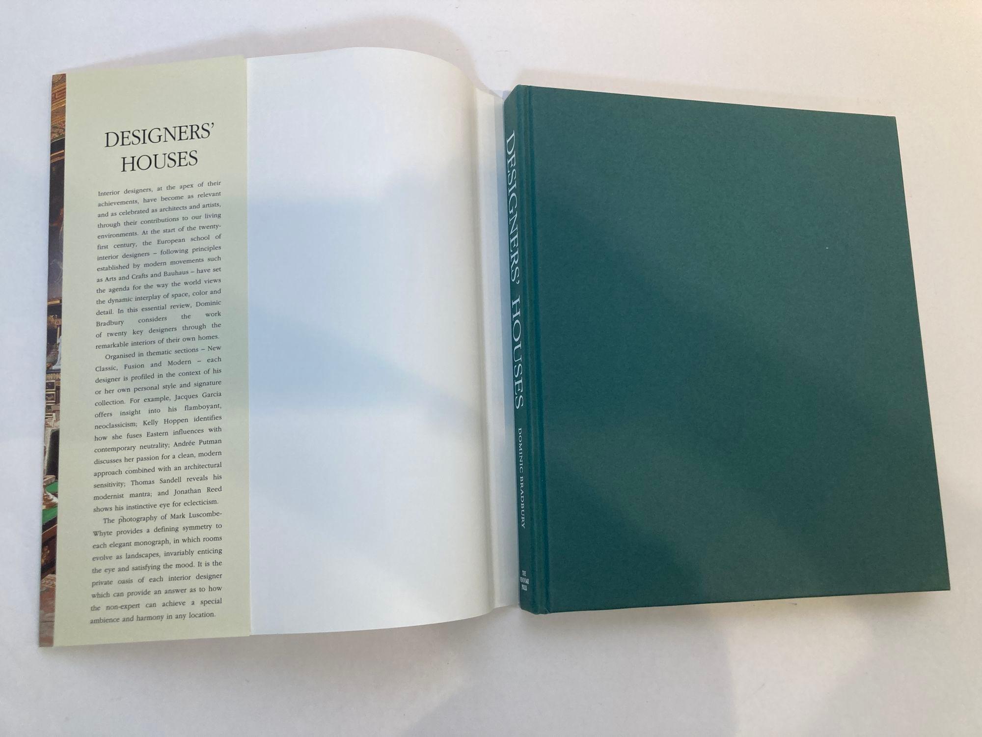 Livre à couverture rigide Designers' Houses, première édition par Dominic Bradbury 2001 en vente 2