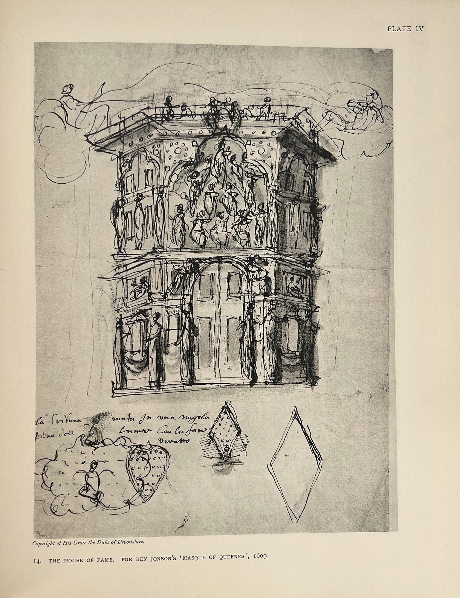 Designs by Inigo Jones for Masques & Plays at Court; A Descriptive Catalogue In Good Condition For Sale In Middletown, NY