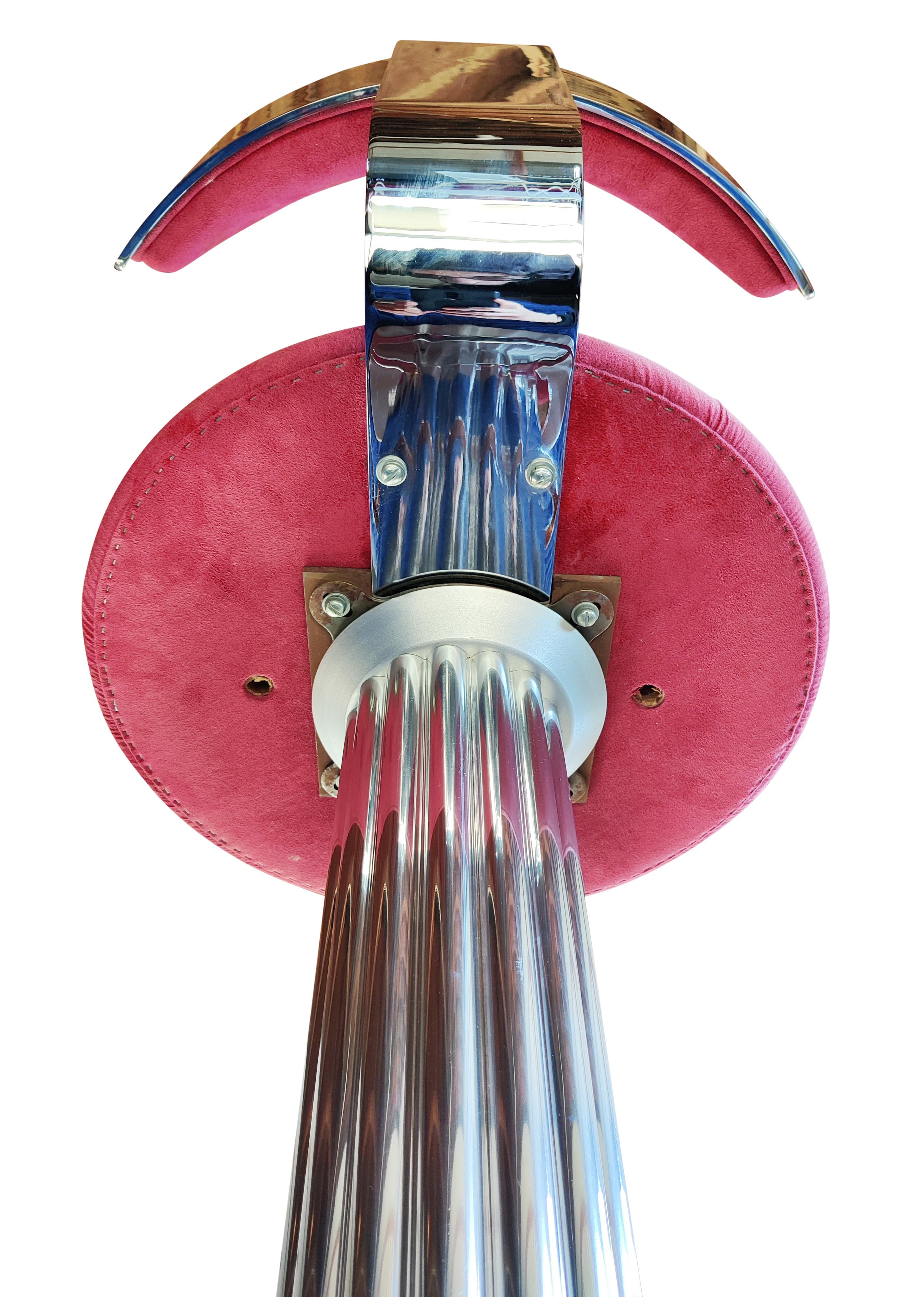 Designs for Leisure, 3 Brushed Stainless Steel Bar Stools 1980s, Set of Three 4