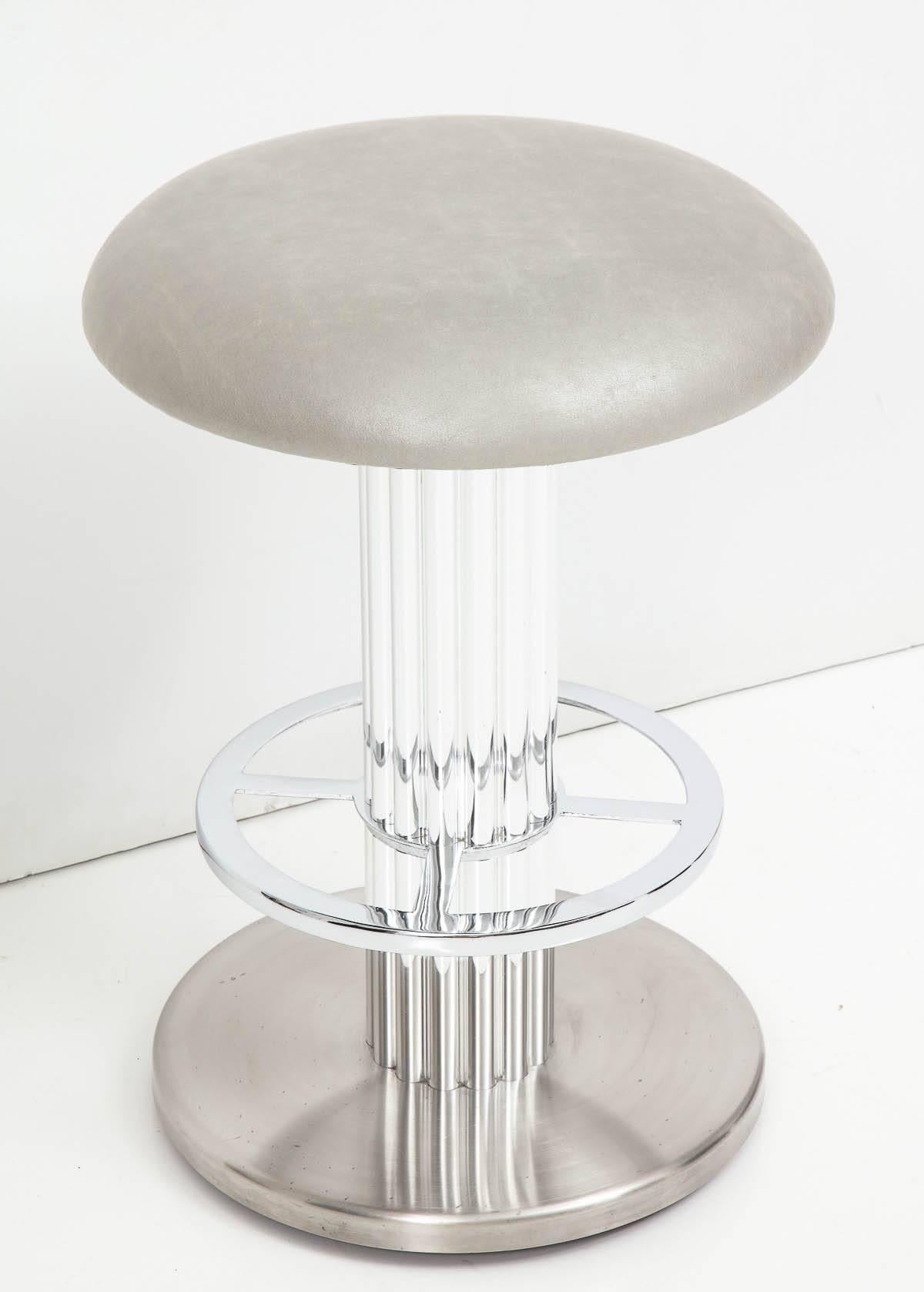 20th Century Designs for Leisure Nickeled Steel Bar Stools