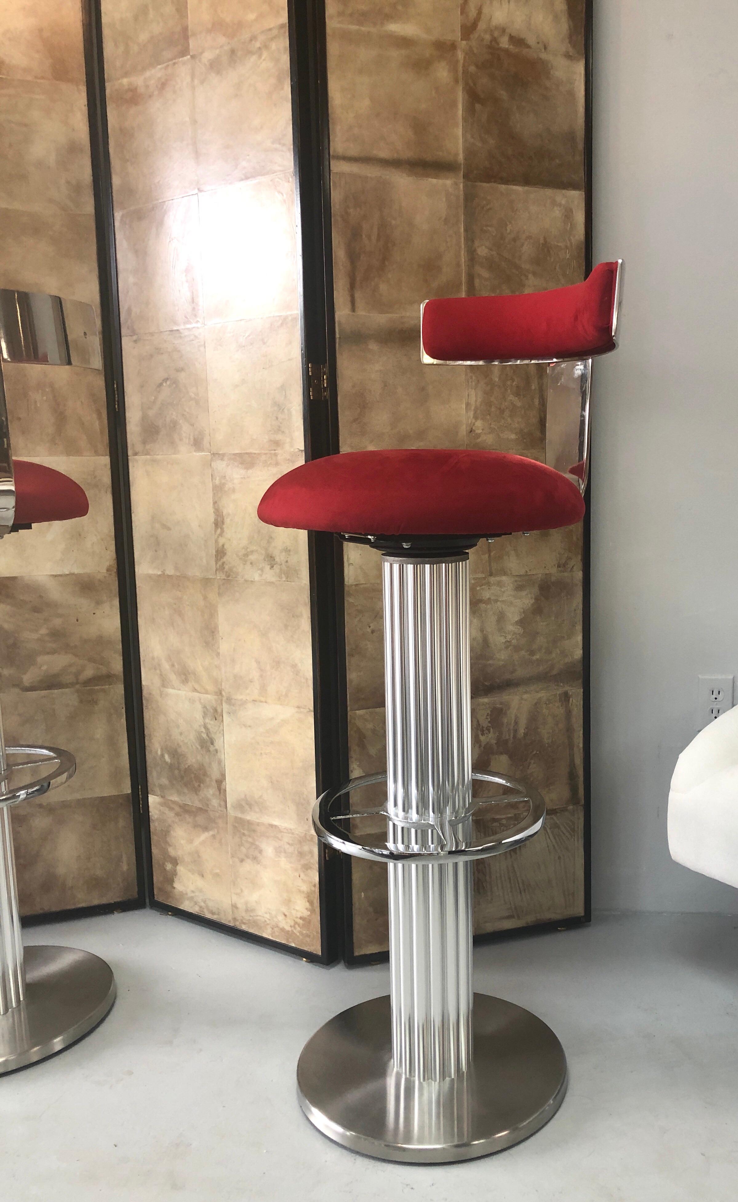 American Designs for Leisure Pair of Tall Swivel Barstools
