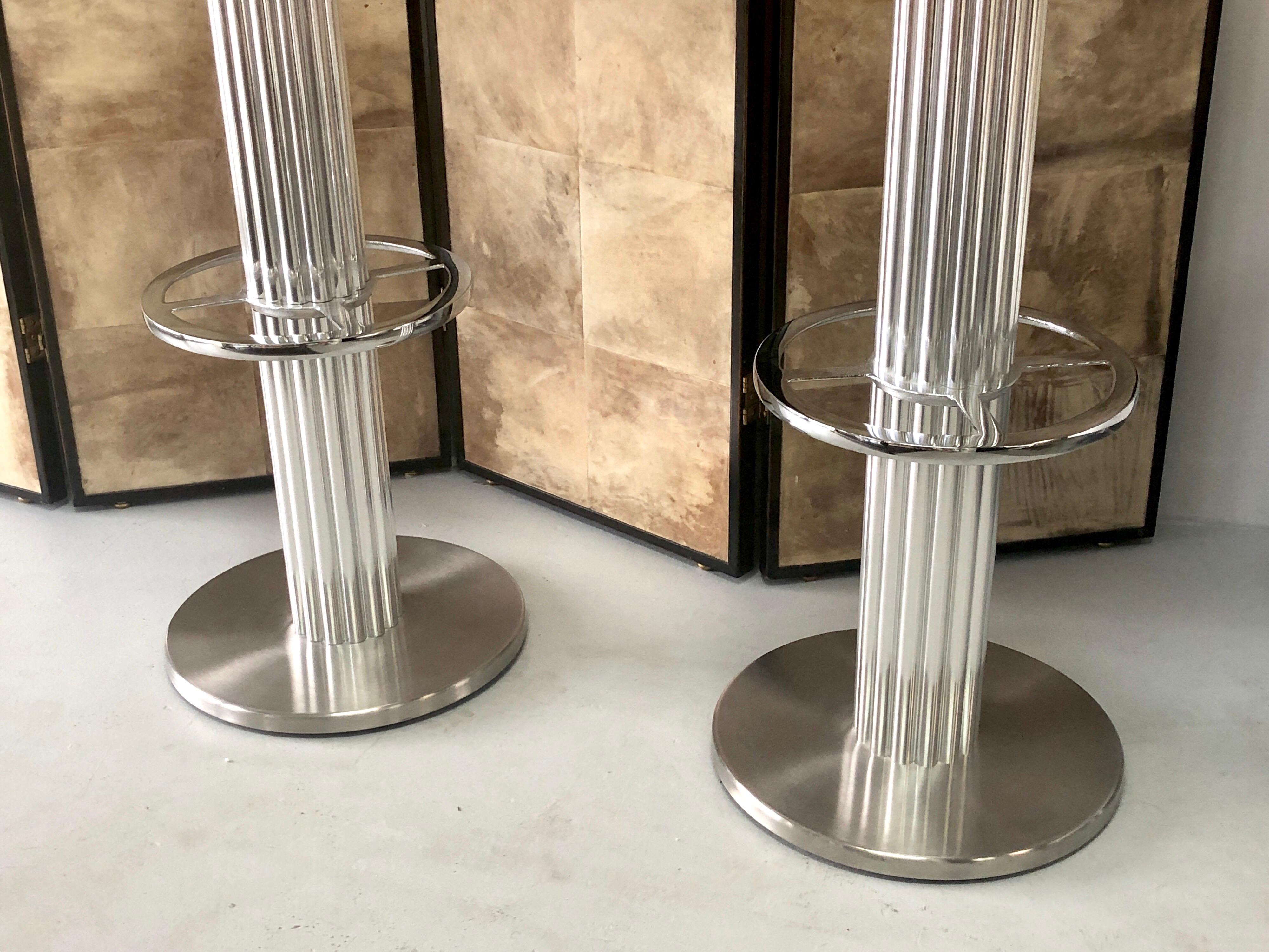 Designs for Leisure Pair of Tall Swivel Barstools 1