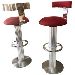 Designs for Leisure Pair of Tall Swivel Barstools