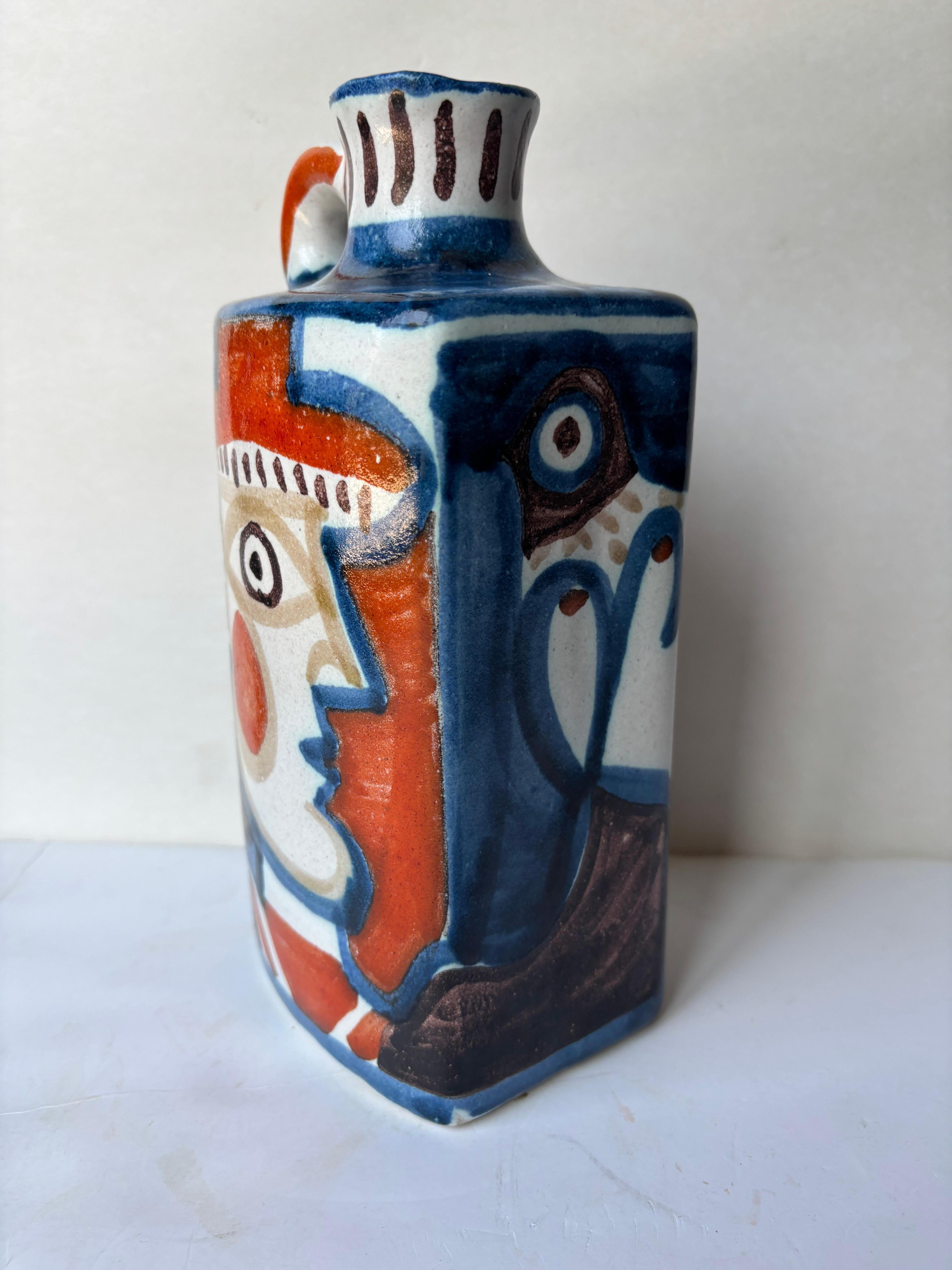 Desimone bottle / vase /vessel ceramic/pottery signed dated. In Good Condition For Sale In Los Angeles, CA