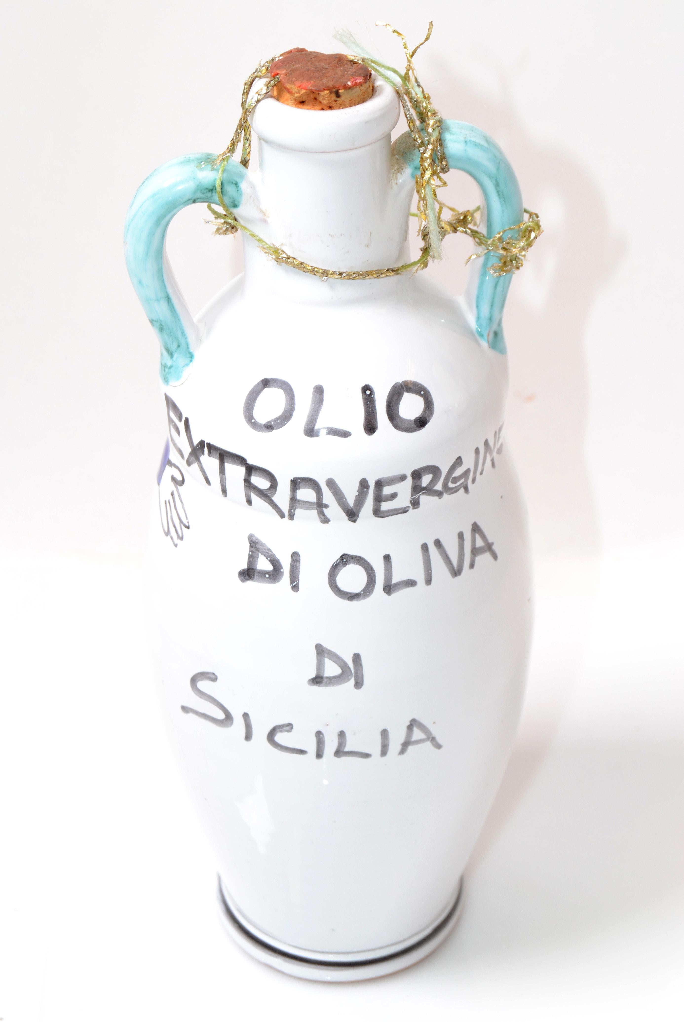 italian olive oil & hand-painted ceramic vessel