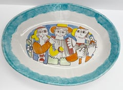 Desimone Hand Painted Ceramic Tray Plaque Italy
