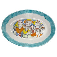 Desimone Hand Painted Ceramic Tray Plaque Italy