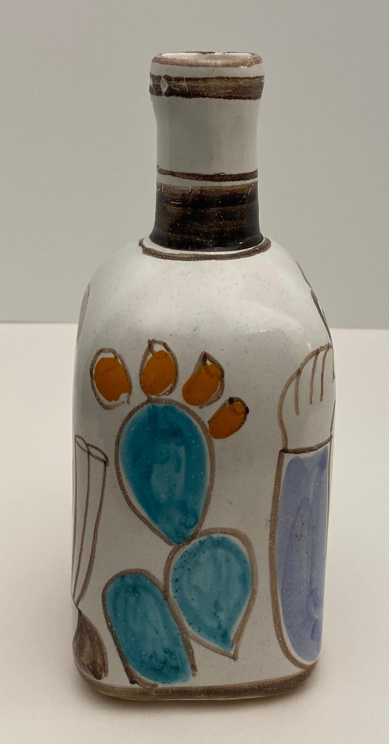 Italian Desimone Hand Painted Ceramic Vase For Sale