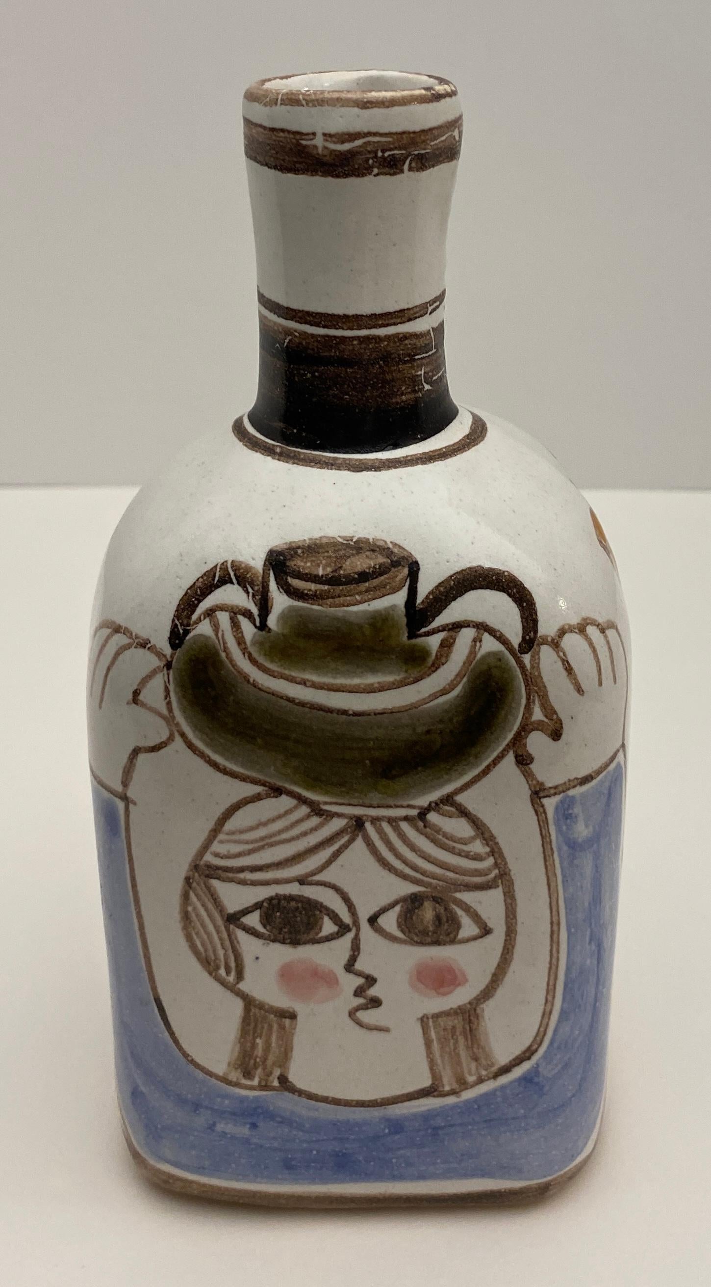 italien Vase en céramique peint à la main DeSimone en vente