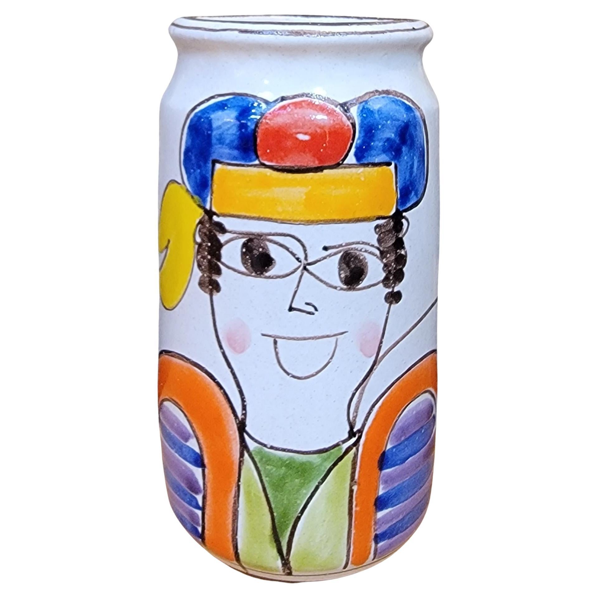 Jarrón de cerámica pintado a mano DeSimone