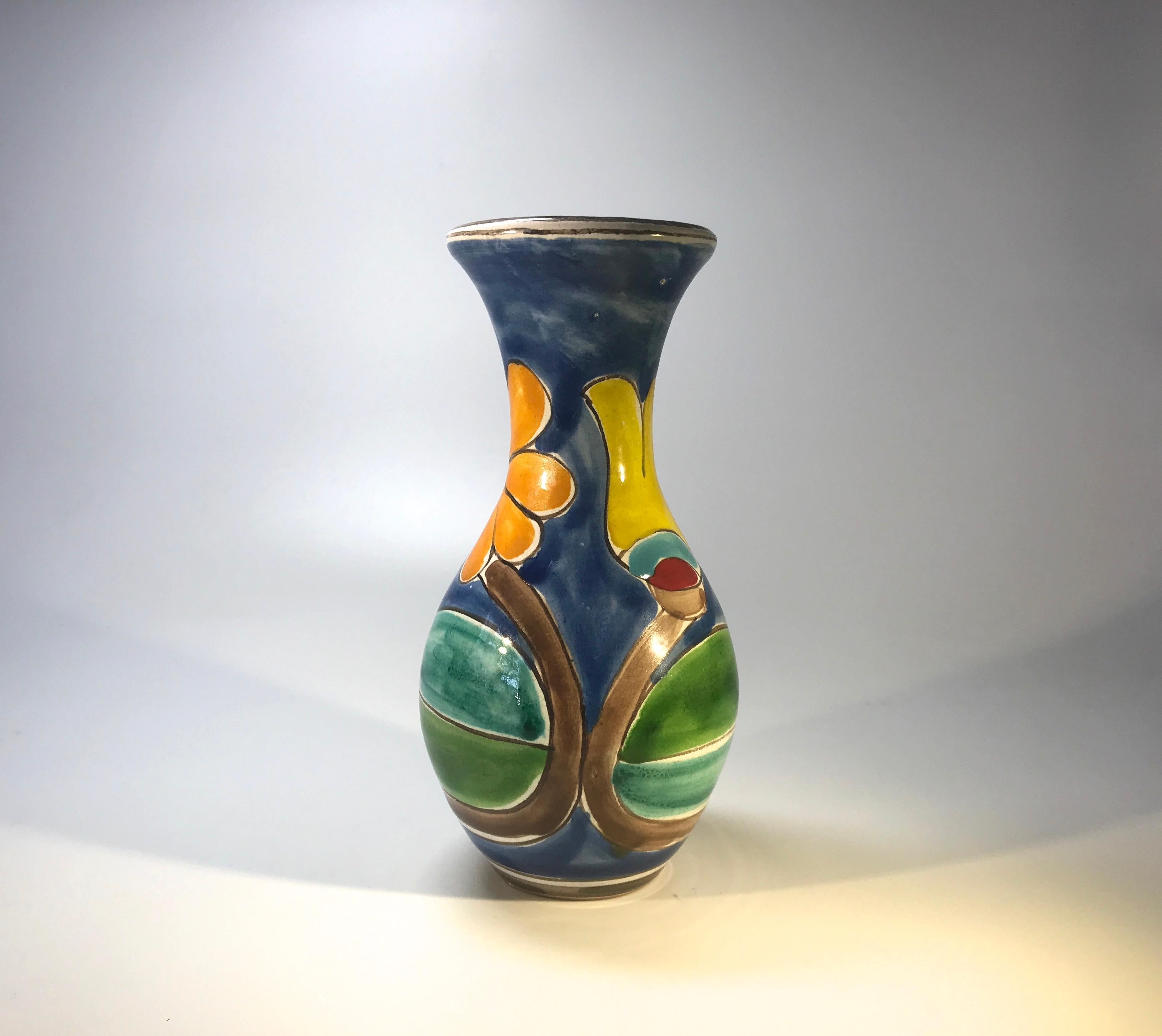 italian vase with flowers