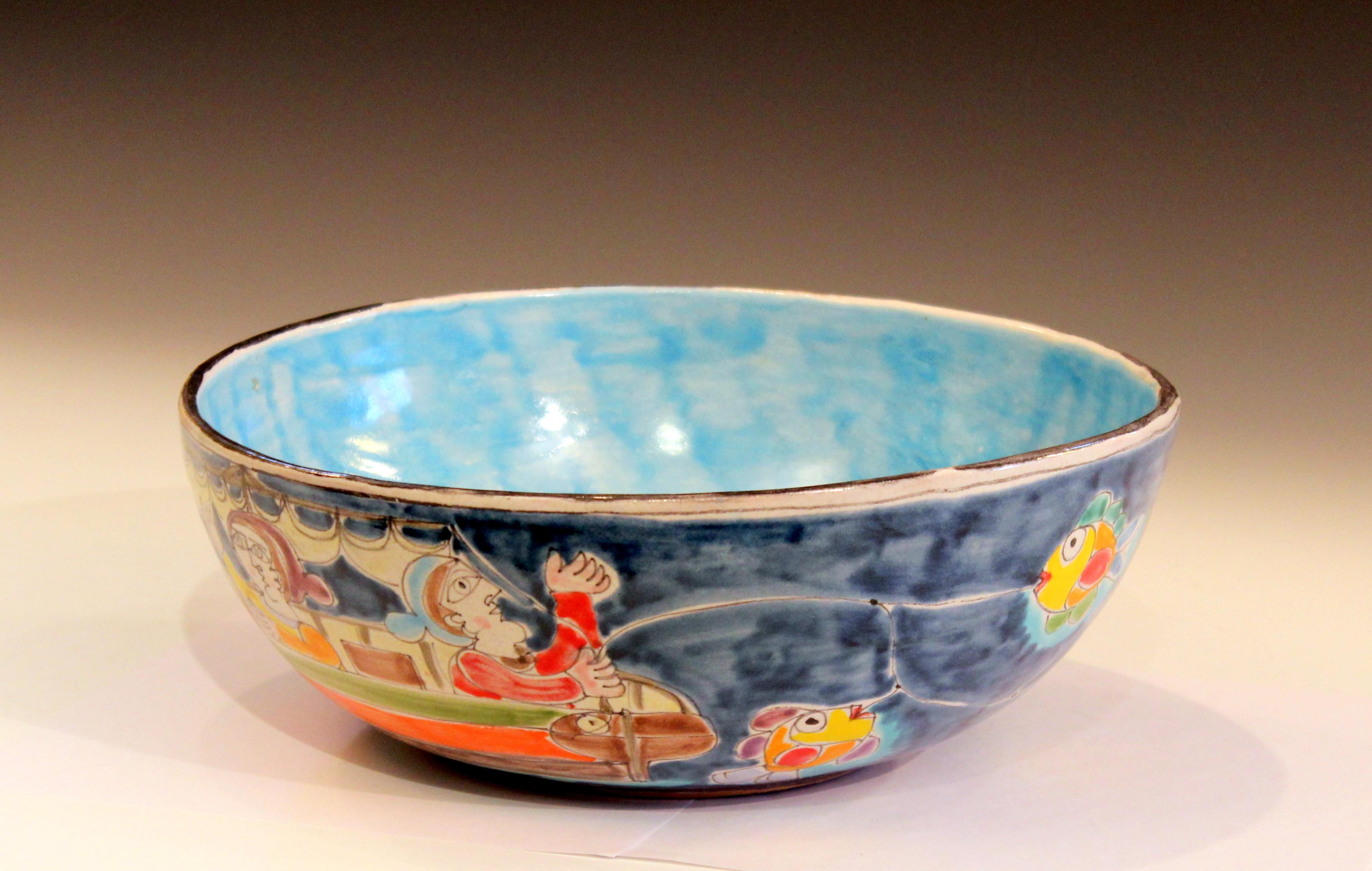 DeSimone Italian Pottery Centerpiece Bowl Ceramic Vintage 3