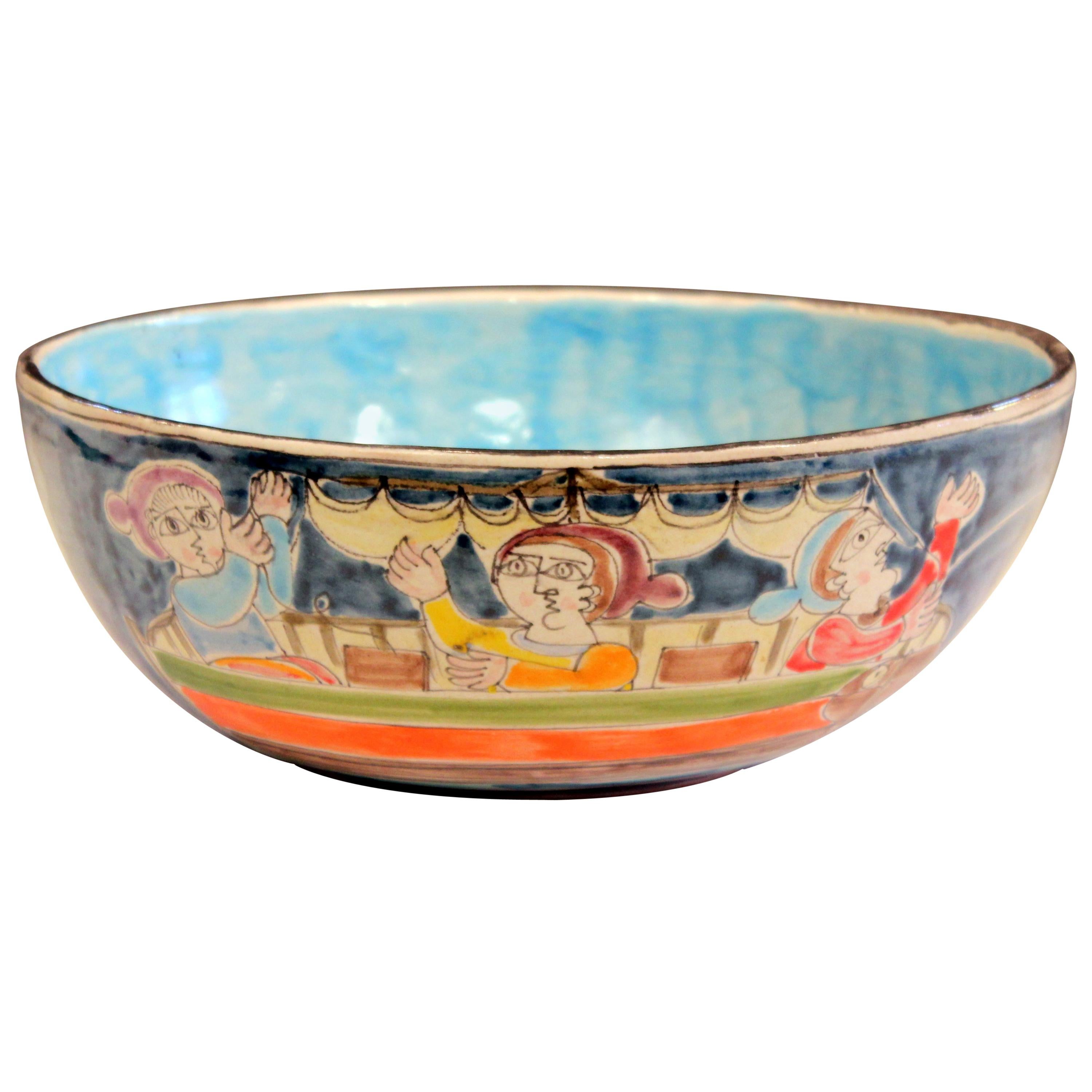 DeSimone Italian Pottery Centerpiece Bowl Ceramic Vintage