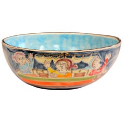 DeSimone Italian Pottery Centerpiece Bowl Ceramic Retro