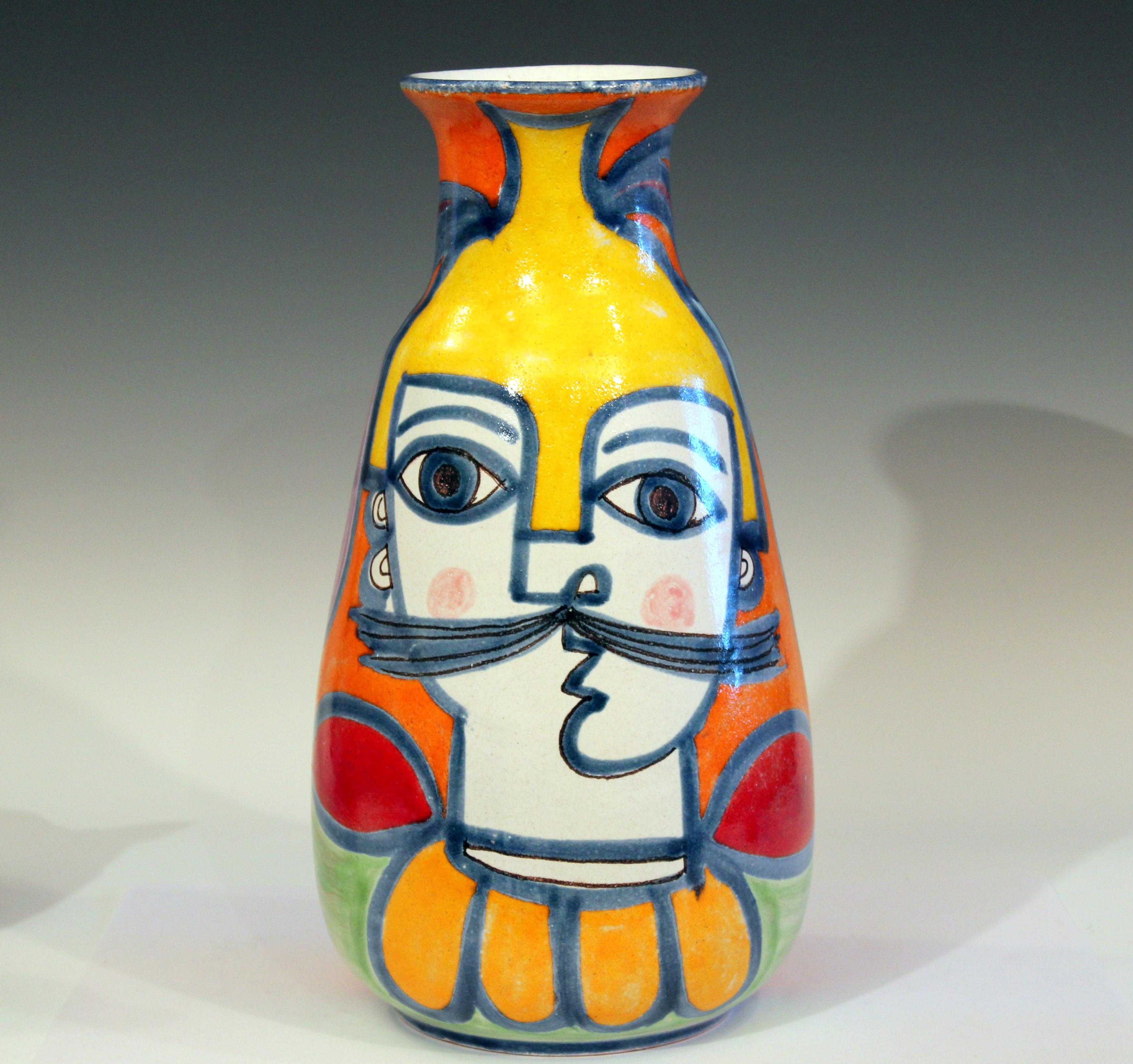 DeSimone Italian Pottery Vase Picasso Cubist Style Vintage 4