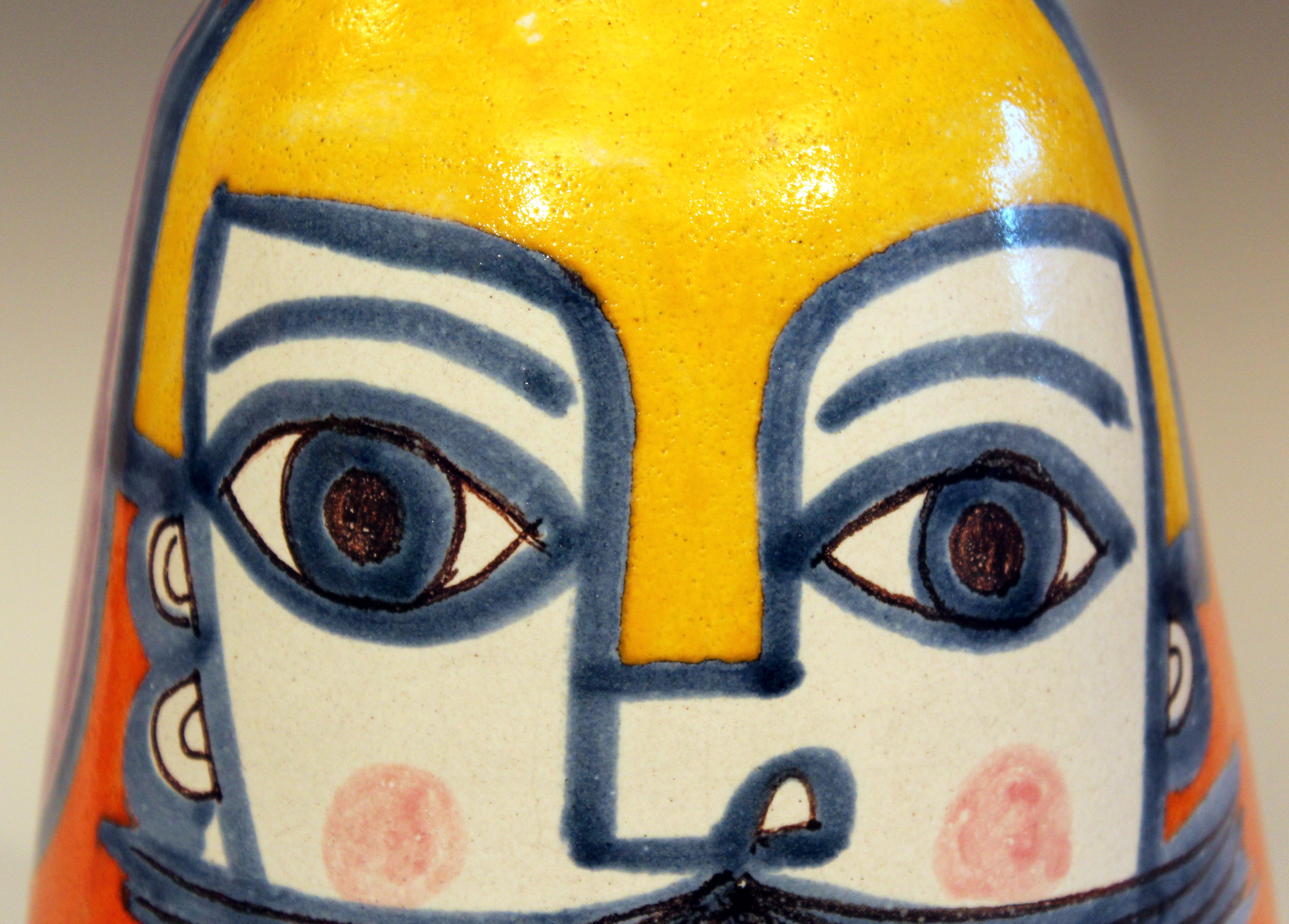 DeSimone Italian Pottery Vase Picasso Cubist Style Vintage 3