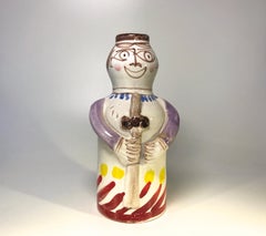 DeSimone, Italian Soldier with Sword, Sizeable Ceramic Candle Holder, C 1960