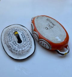 Cerámica Desimone / Cazuela o sopera antigua y poco común con tapa. Italia