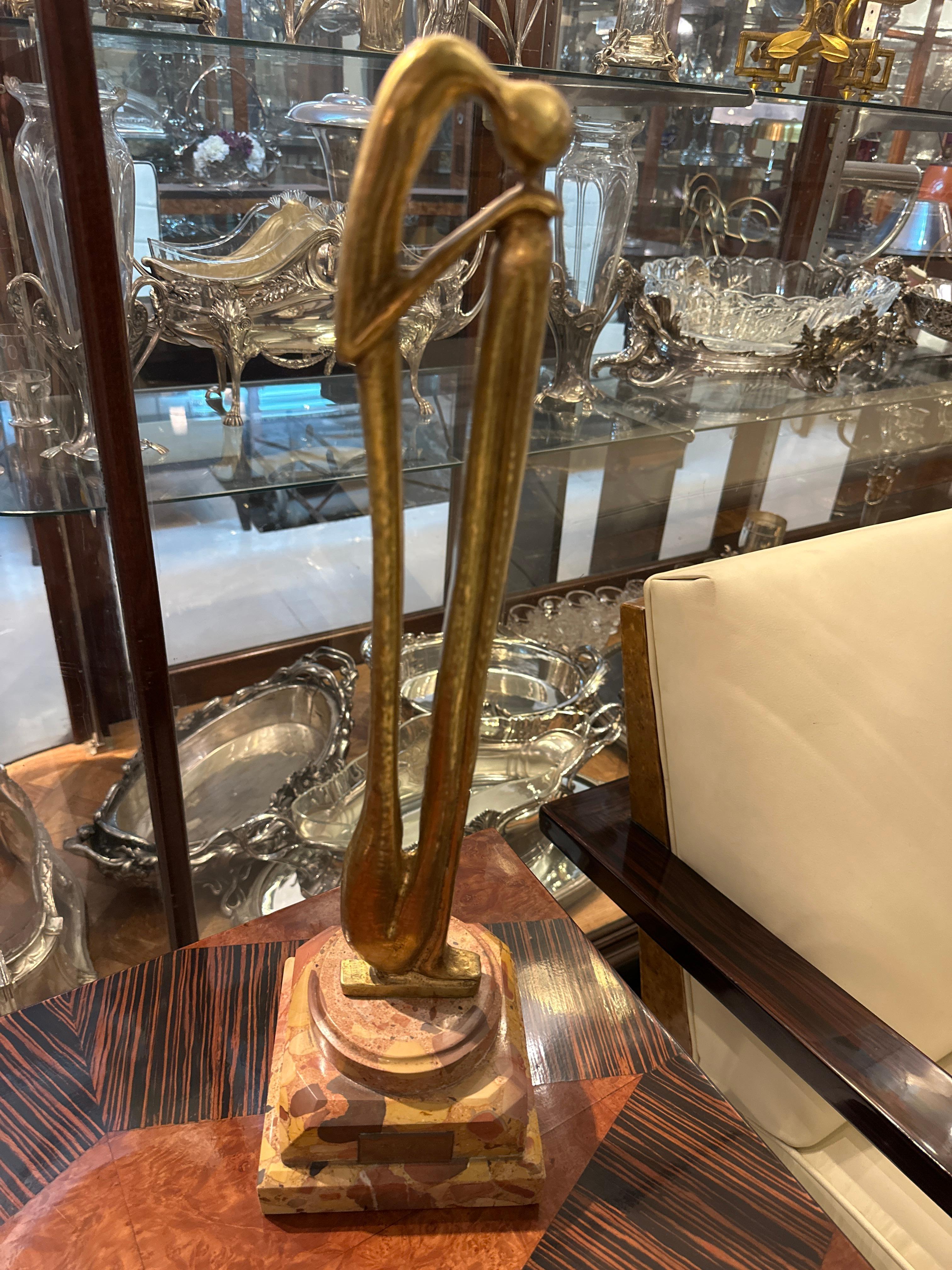 Design: Carlos de Lamota,  Materiali: Bronzo e marmo, Stile: Art Deco in vendita 6
