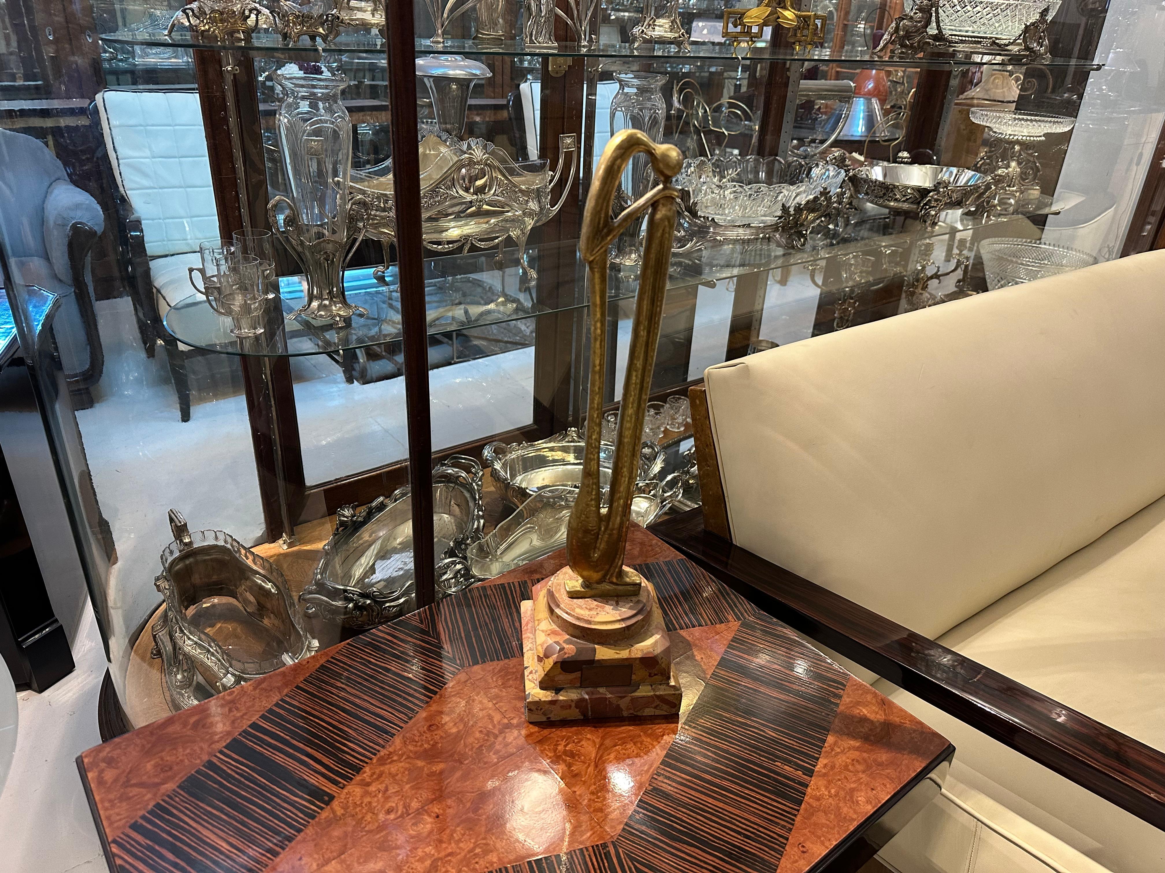 Design: Carlos de Lamota,  Materiali: Bronzo e marmo, Stile: Art Deco in vendita 8