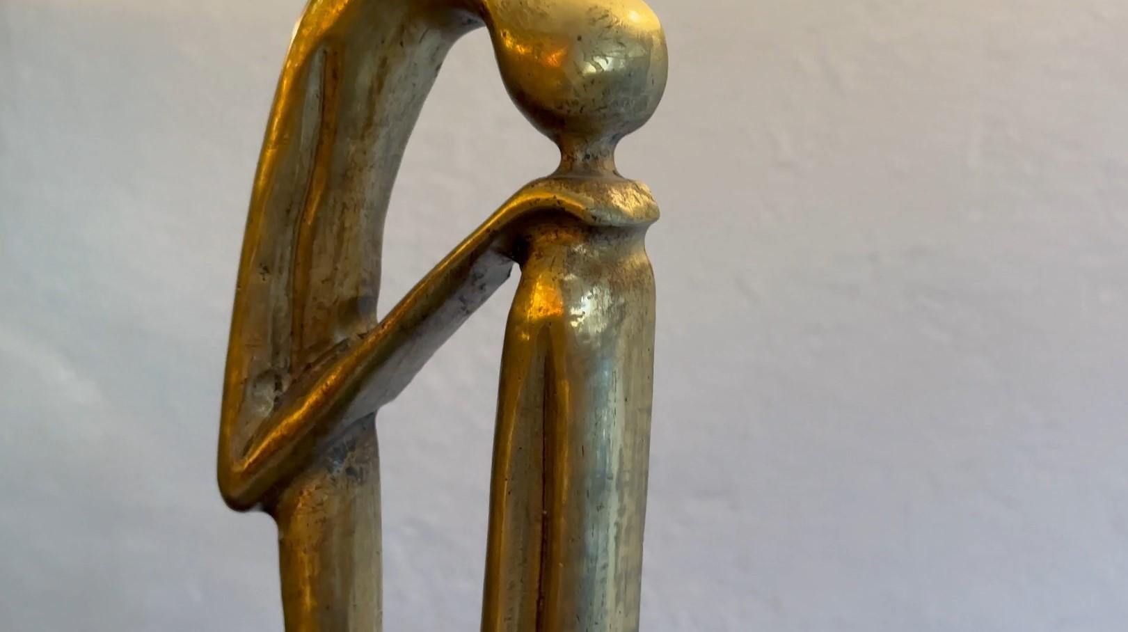 Design: Carlos de Lamota,  Materiali: Bronzo e marmo, Stile: Art Deco in vendita 11
