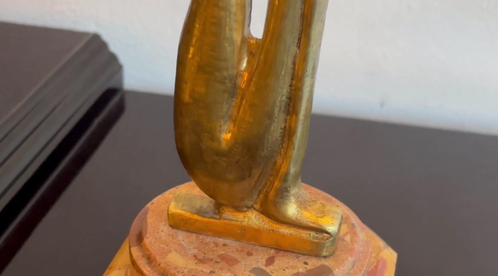 Design: Carlos de Lamota,  Materiali: Bronzo e marmo, Stile: Art Deco in vendita 14