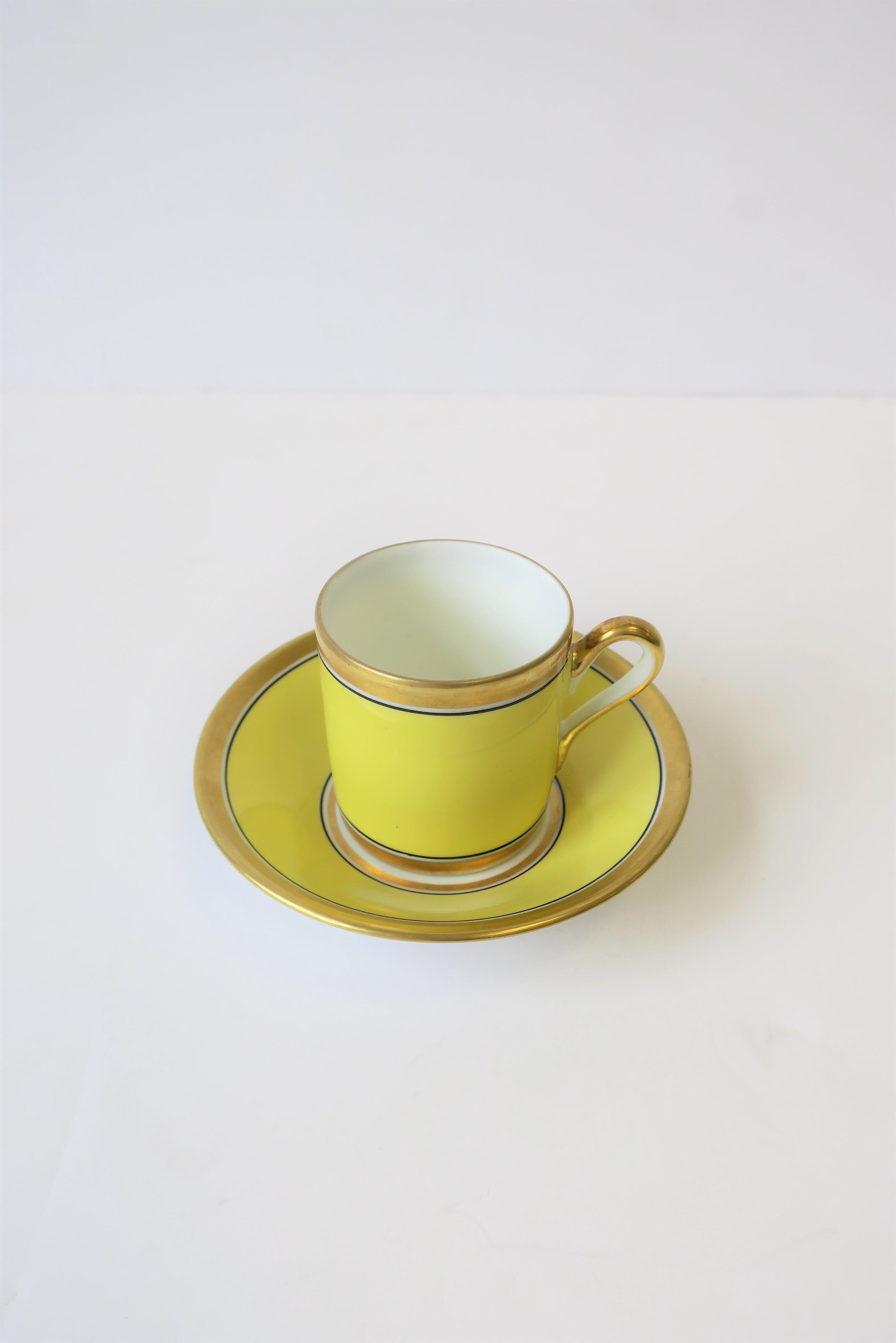 yellow tea cups